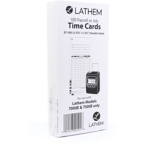 Lathem 7000E Double-Sided Time Cards (E7100)