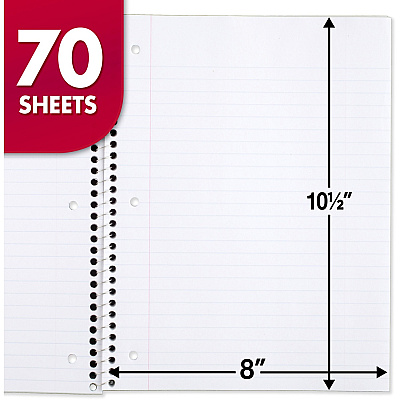 Mead Wide Ruled 1-Subject Notebook (MEA05510)