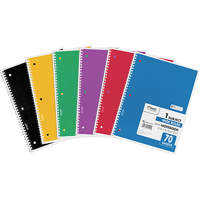 Mead Wide Ruled 1-Subject Notebook (MEA05510)
