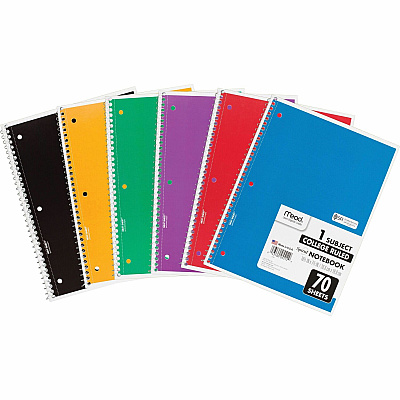 Mead One-subject Spiral Notebook (MEA05512)