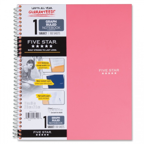 Mead 1-subject Graph Ruled Notebook - Letter-size (06190)