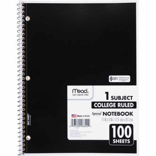 Mead One-subject Spiral Notebook (06622)