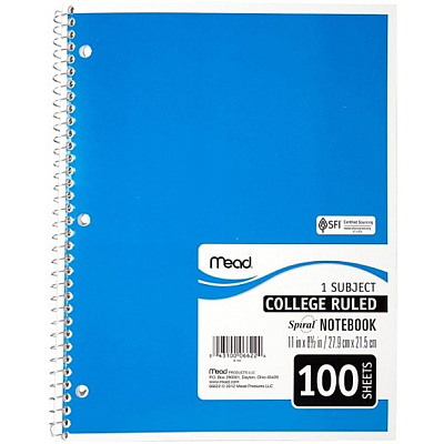 Mead One-subject Spiral Notebook (MEA06622)
