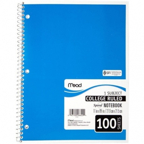 Mead One-subject Spiral Notebook (06622)