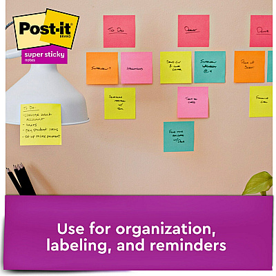 Post-it Super Sticky Notes - Supernova Neons Color Collection (MMM3321SSAN)