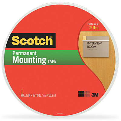 Scotch Double-Coated Foam Mounting Tape (MMM401612)