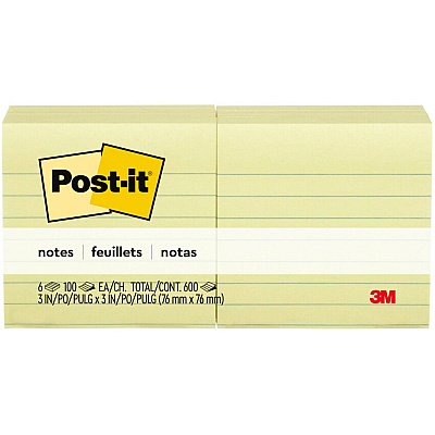 Post-it Lined Notes (MMM6306PK)