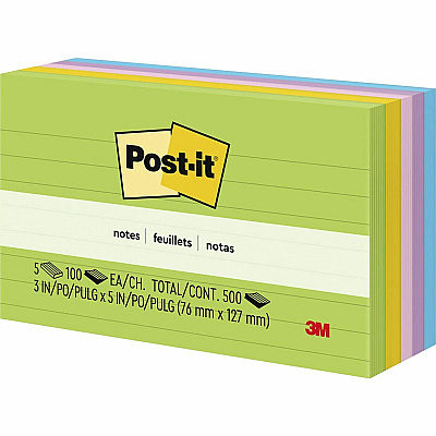 Post-it Notes Original Lined Notepads - Floral Fantasy Color Collection (MMM6355AU)