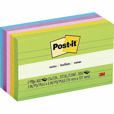 Post-it Notes Original Lined Notepads - Floral Fantasy Color Collection (MMM6355AU)