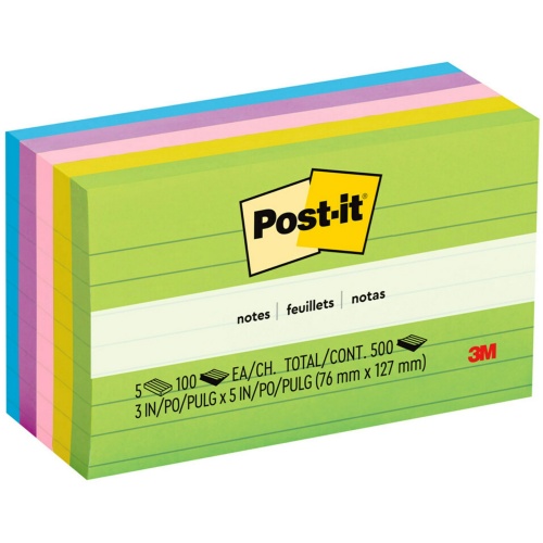 Post-it Notes Original Lined Notepads - Floral Fantasy Color Collection (6355AU)
