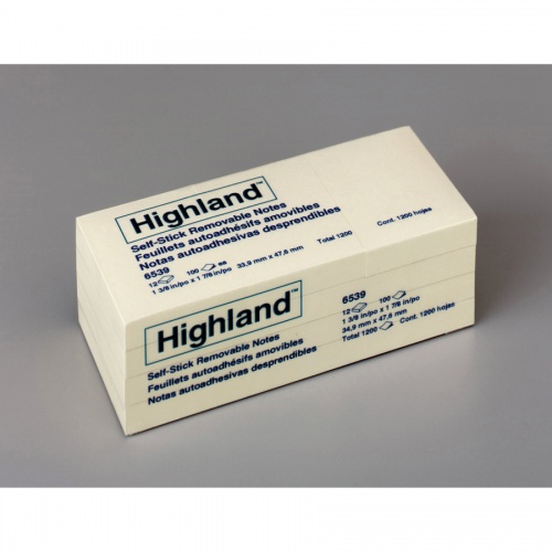 Highland Self-Sticking Notepads (6539YW)