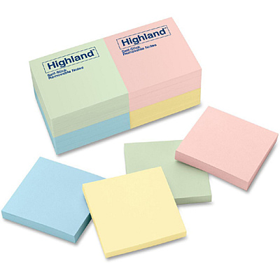 Highland Self-Sticking Notepads (MMM6549A)