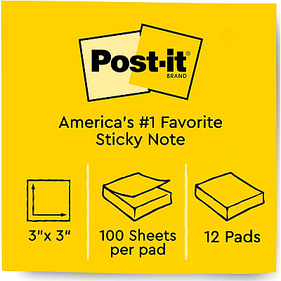 Post-it Notes Original Notepads (MMM654YW)