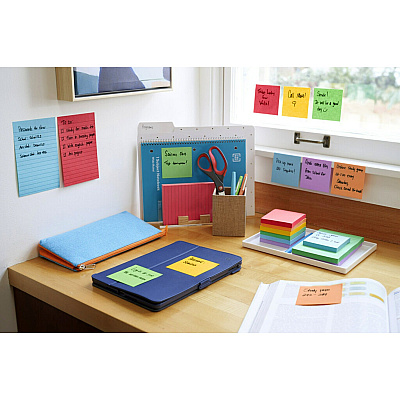 Post-it Notes Original Lined Notepads -Playful Primaries Color Collection (MMM6603SSAN)