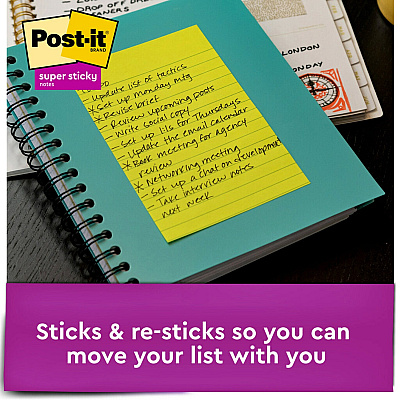 Post-it Super Sticky Notes - Energy Boost Color Collection (MMM6603SSUC)