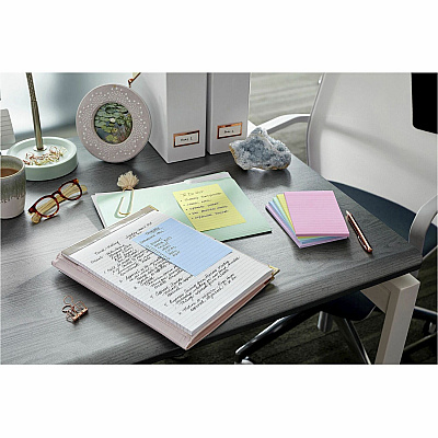 Post-it Lined Notes - Beachside Cafe Color Collection (MMM6605PKAST)
