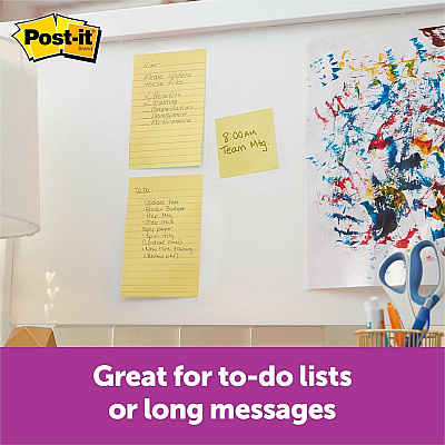 Post-it Super Sticky Lined Notes (MMM6605SSCY)