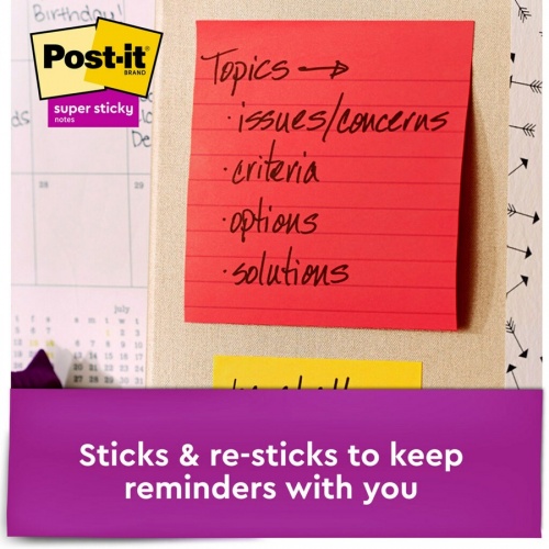 Post-it® Super Sticky Lined Recycled Notes - Wanderlust Pastels Color  Collection