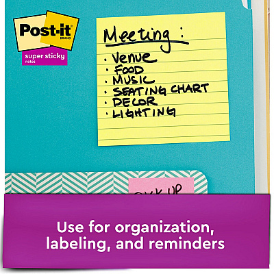 Post-it Super Sticky Lined Notes (MMM6756SSCY)