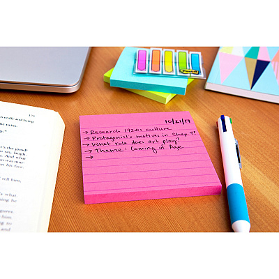 Post-it Super Sticky Lined Notes - Energy Boost Color Collection (MMM6756SSUC)