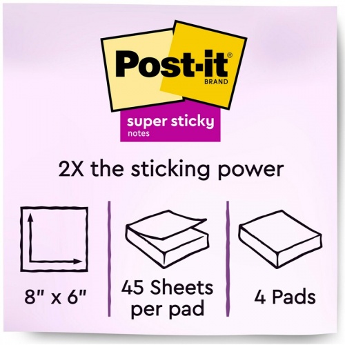 Post-it Super Sticky Notes - Energy Boost Color Collection (6845SSP)