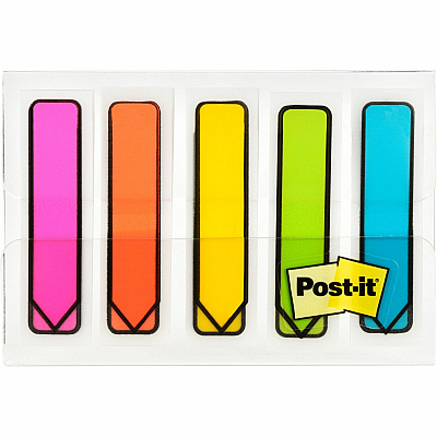 Post-it Arrow Flags in On-the-Go Dispenser - Bright Colors (MMM684ARR2)