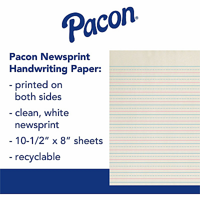 Zaner-Bloser Dotted Midline Newsprint Paper (PACZP2611)