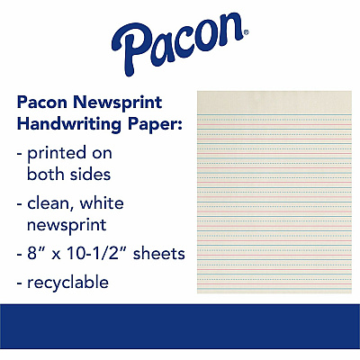 Zaner-Bloser Dotted Midline Newsprint Paper - Letter (PACZP2613)