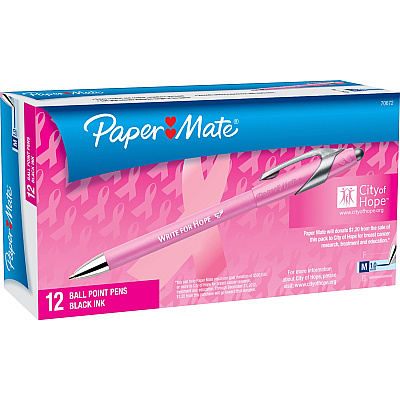 Paper Mate FlexGrip Pink Ribbon Retractable Pen (PAP70672)