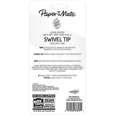 Paper Mate Translucent Dryline Grip Correction Tape (PAP87813)