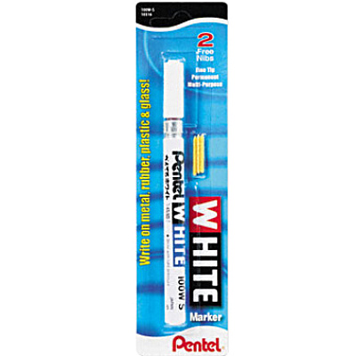 Pentel Felt Tip White Markers (PEN100WS)