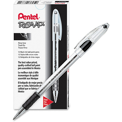 Pentel R.S.V.P. Ballpoint Stick Pens (PENBK90A)