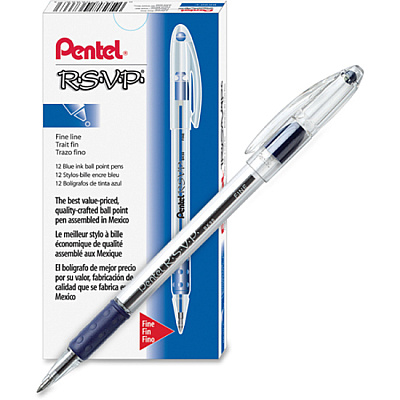 Pentel R.S.V.P. Ballpoint Stick Pens (PENBK90C)