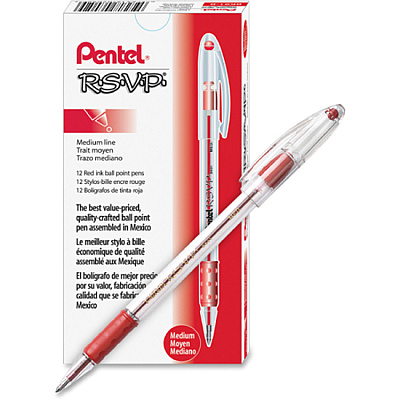 Pentel R.S.V.P. Ballpoint Stick Pens (PENBK91B)