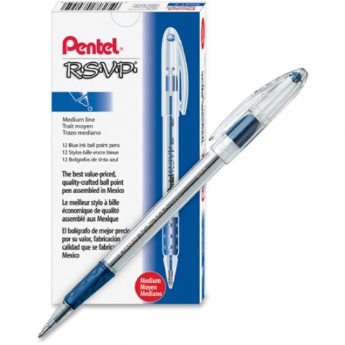 Pentel R.S.V.P. Ballpoint Stick Pens (BK91C)