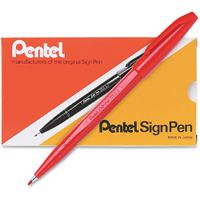 Pentel Fiber-tipped Sign Pens (PENS520B)
