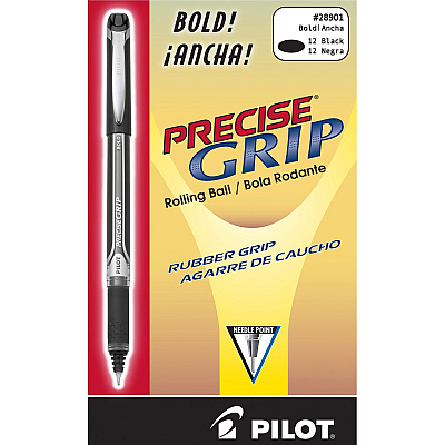 Pilot Precise Grip Bold Capped Rolling Ball Pens (PIL28901)