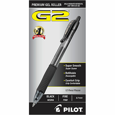 Pilot G2 Retractable Gel Ink Rollerball Pens (PIL31020)