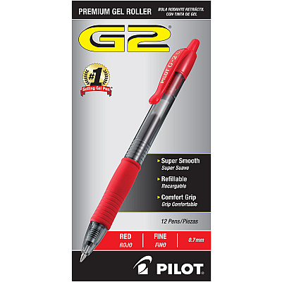 Pilot G2 Retractable Gel Ink Rollerball Pens (PIL31022)