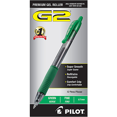 Pilot G2 Retractable Gel Ink Rollerball Pens (PIL31025)