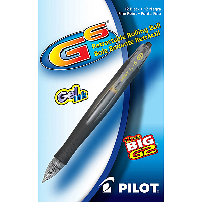 Pilot G6 Retractable Gel Pens (PIL31401)