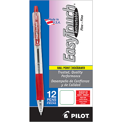 Pilot EasyTouch Retractable Ballpoint Pens (PIL32212)