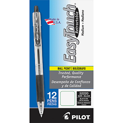 Pilot EasyTouch Retractable Ballpoint Pens (PIL32220)