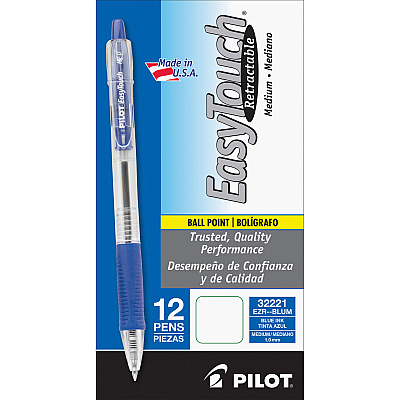 Pilot EasyTouch Retractable Ballpoint Pens (PIL32221)