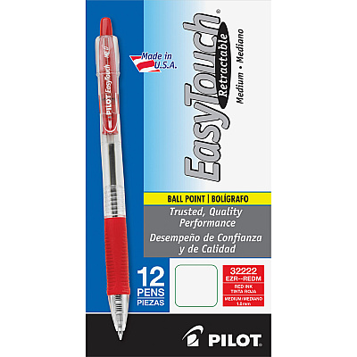 Pilot EasyTouch Retractable Ballpoint Pens (PIL32222)