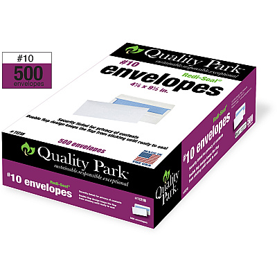 Quality Park No. 10 Security Tinted Envelopes with Self-Seal Closure (QUA11218)
