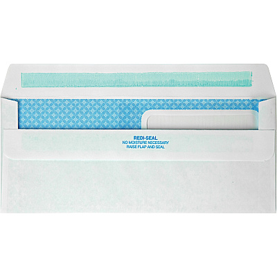 Quality Park No. 8-5/8 Double Window Security Tint Envelopes with Redi-Seal Self-Seal (QUA24539)