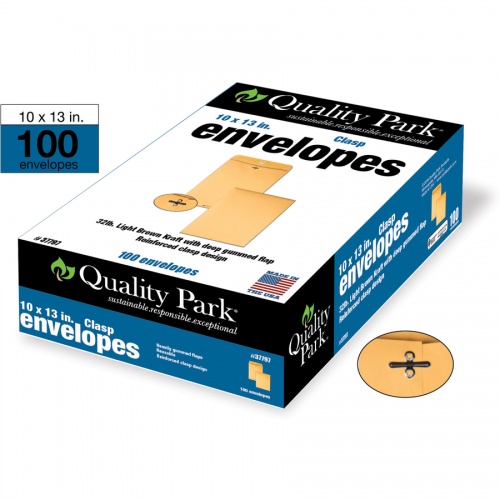 Quality Park Extra Heavy-duty Kraft Clasp Envelopes (37797)