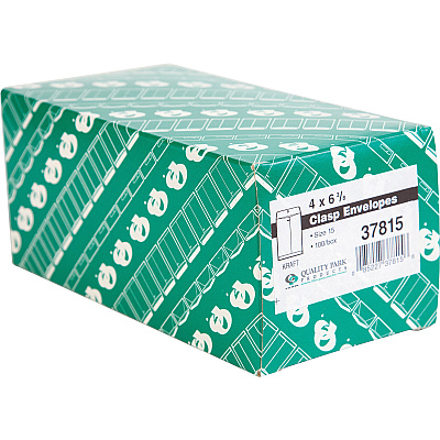 Quality Park 4 x 6-3/8 Clasp Envelopes with Deeply Gummed Flaps (QUA37815)