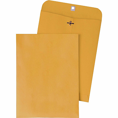 Quality Park 5 x 7-1/2 Clasp Envelopes with Deeply Gummed Flaps (QUA37835)